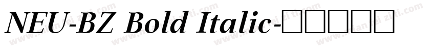 NEU-BZ Bold Italic字体转换
